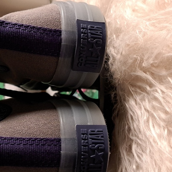 Converse Chuck Taylor NWOTs Skate Gray Navy Canvas Men Size Casual Hi - Picture 7 of 7